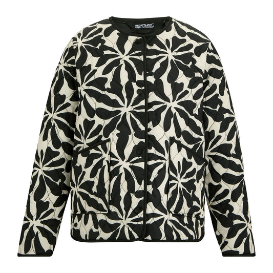 Beige - Front - Regatta Womens-Ladies Mira Abstract Floral Padded Jacket