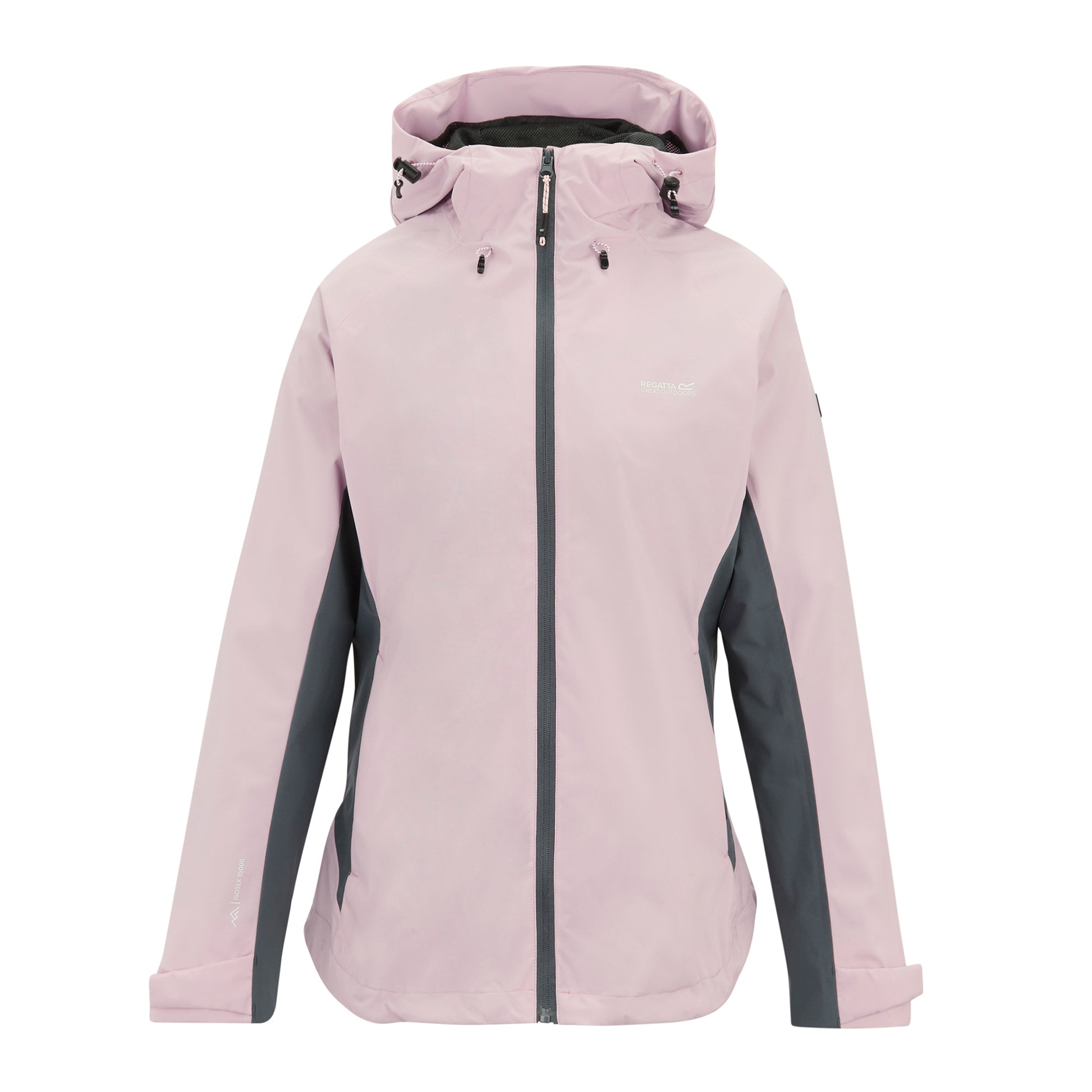Powder Lilac-Dark Storm - Front - Regatta Womens-Ladies Freesdale Waterproof Jacket