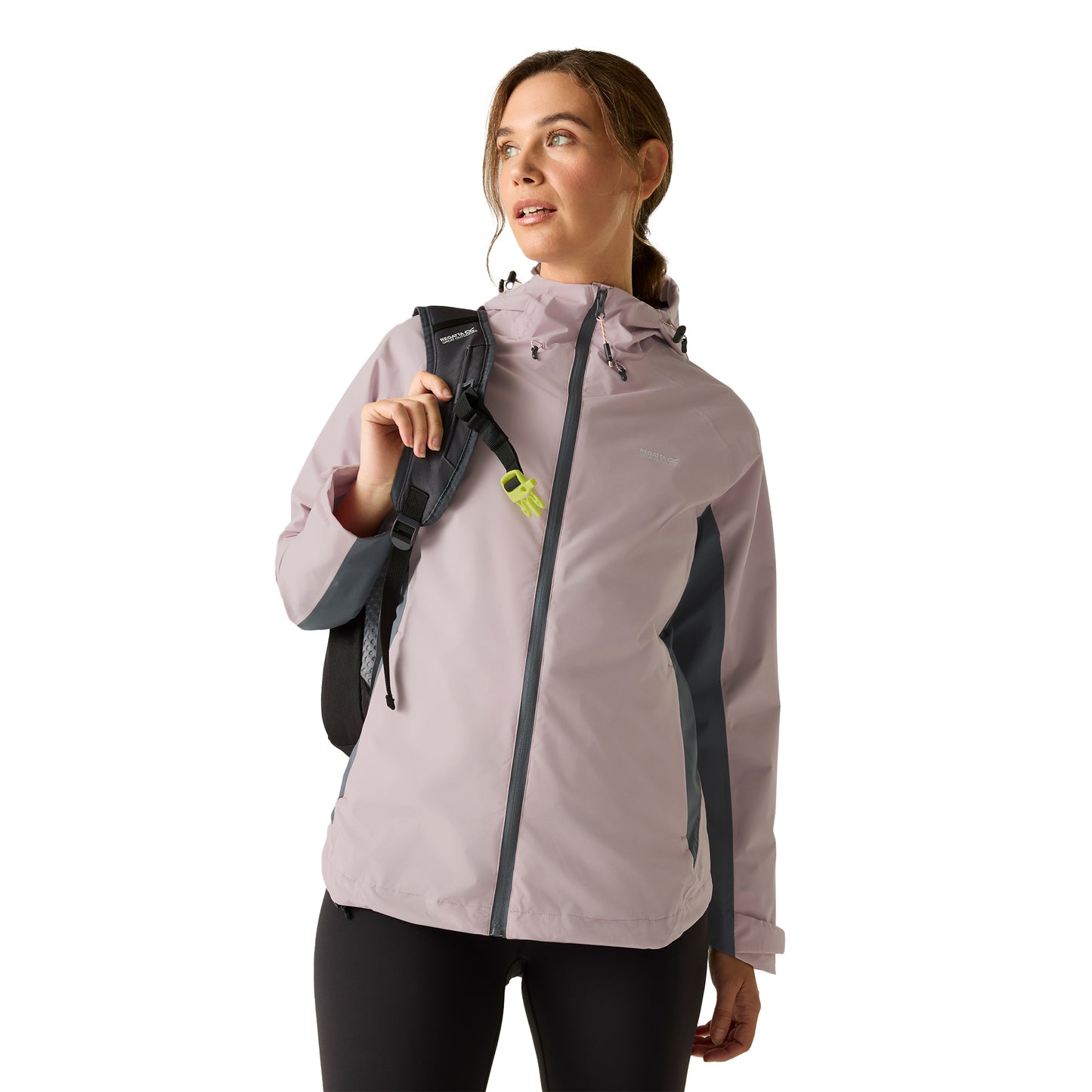 Powder Lilac-Dark Storm - Lifestyle - Regatta Womens-Ladies Freesdale Waterproof Jacket