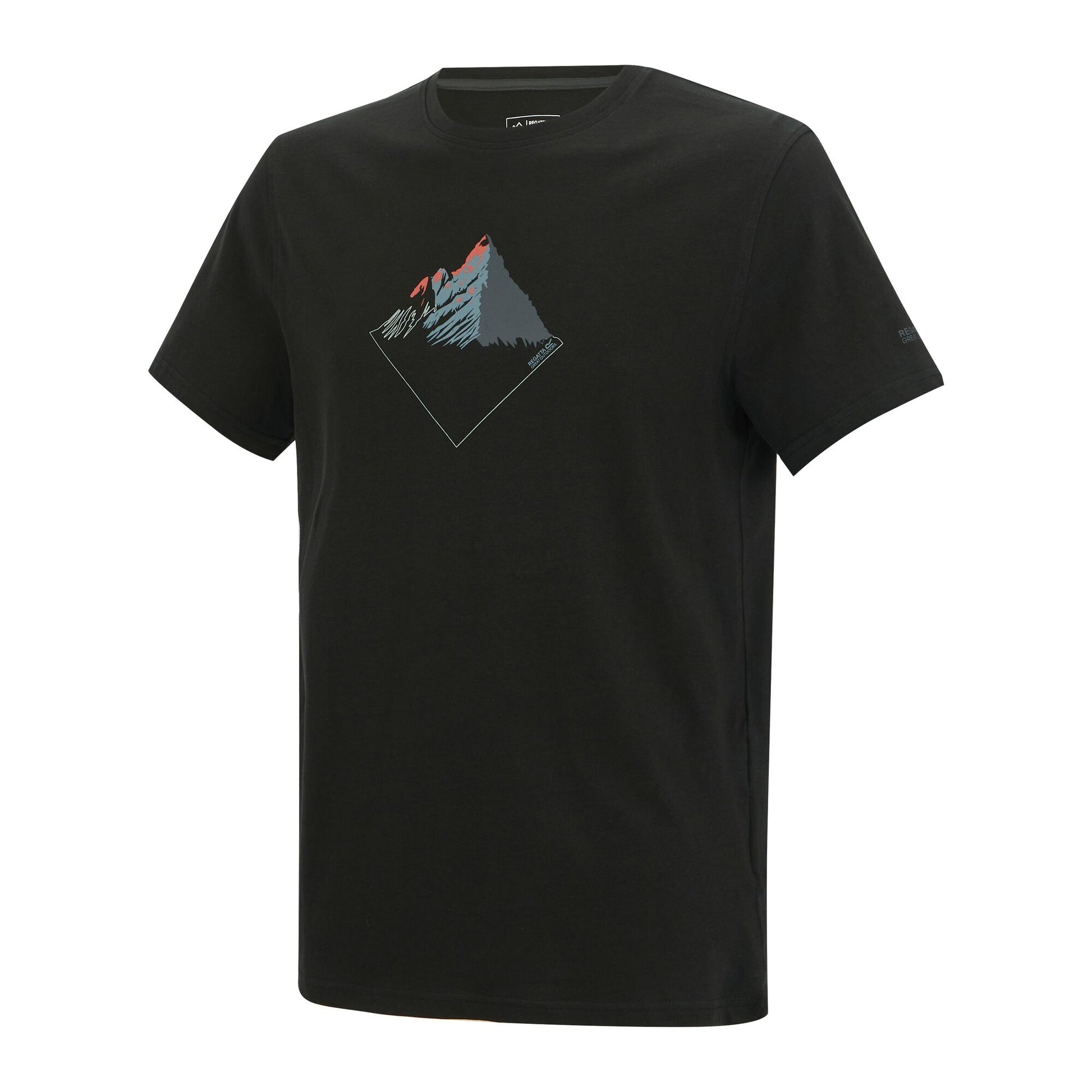 Black - Side - Regatta Mens Breezed Mountain T-Shirt