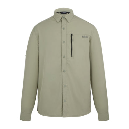 Abbeystone - Front - Regatta Mens Light Insect Repellent Long-Sleeved Travel Shirt