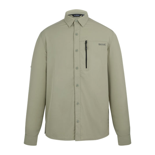 Abbeystone - Front - Regatta Mens Light Insect Repellent Long-Sleeved Travel Shirt