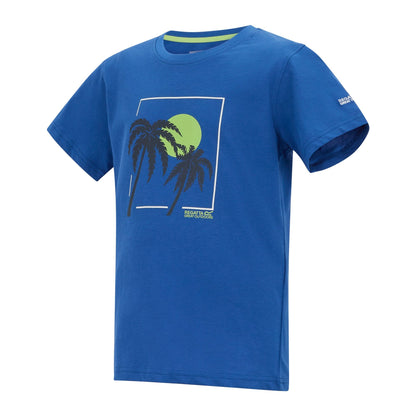 Olympian Blue - Side - Regatta Childrens-Kids Bosley Tree T-Shirt