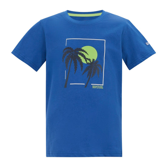 Olympian Blue - Front - Regatta Childrens-Kids Bosley Tree T-Shirt