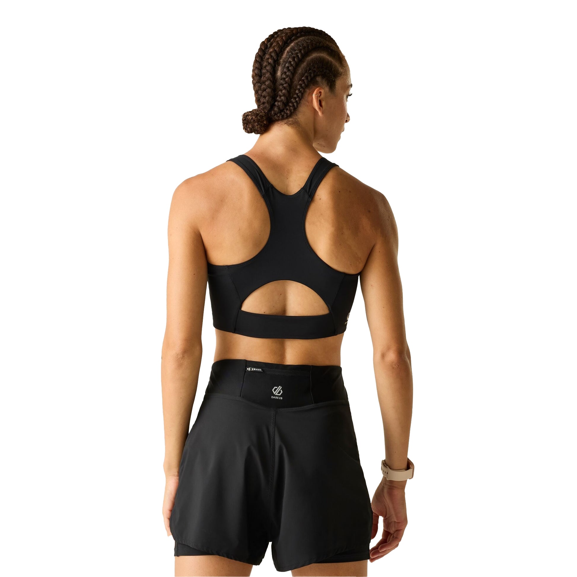 Black - Pack Shot - Dare 2B Womens-Ladies Influential Sports Bra