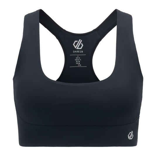 Black - Front - Dare 2B Womens-Ladies Influential Sports Bra