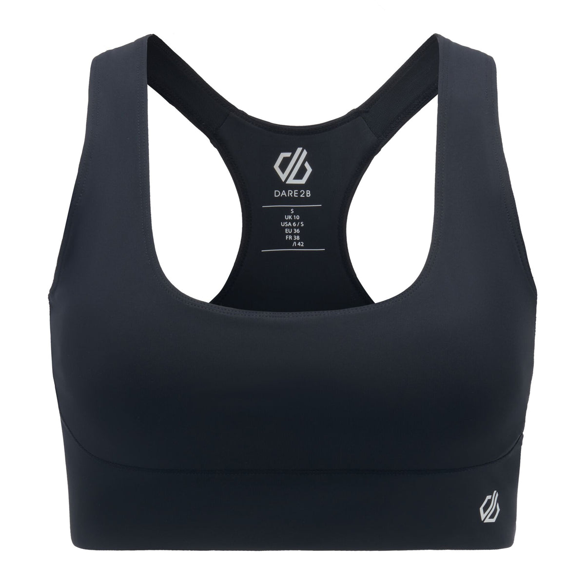 Black - Front - Dare 2B Womens-Ladies Influential Sports Bra