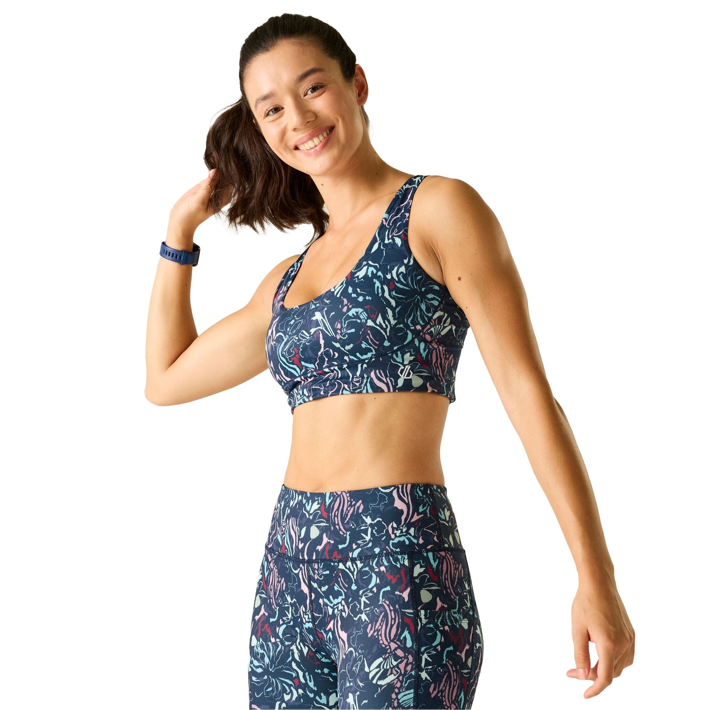 Multicoloured - Lifestyle - Dare 2B Womens-Ladies Influential Printed Sports Bra