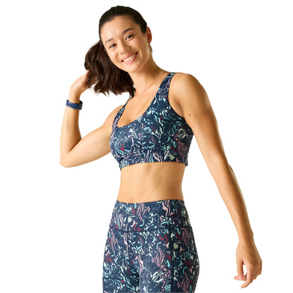 Multicoloured - Lifestyle - Dare 2B Womens-Ladies Influential Printed Sports Bra