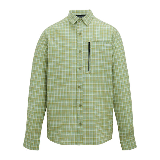 Light Sage - Front - Regatta Mens Checked Insect Repellent Travel Shirt