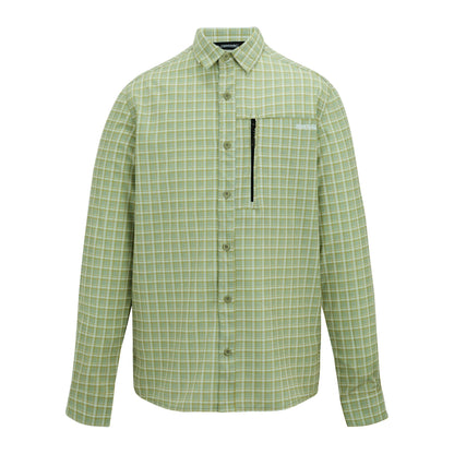 Light Sage - Front - Regatta Mens Checked Insect Repellent Travel Shirt