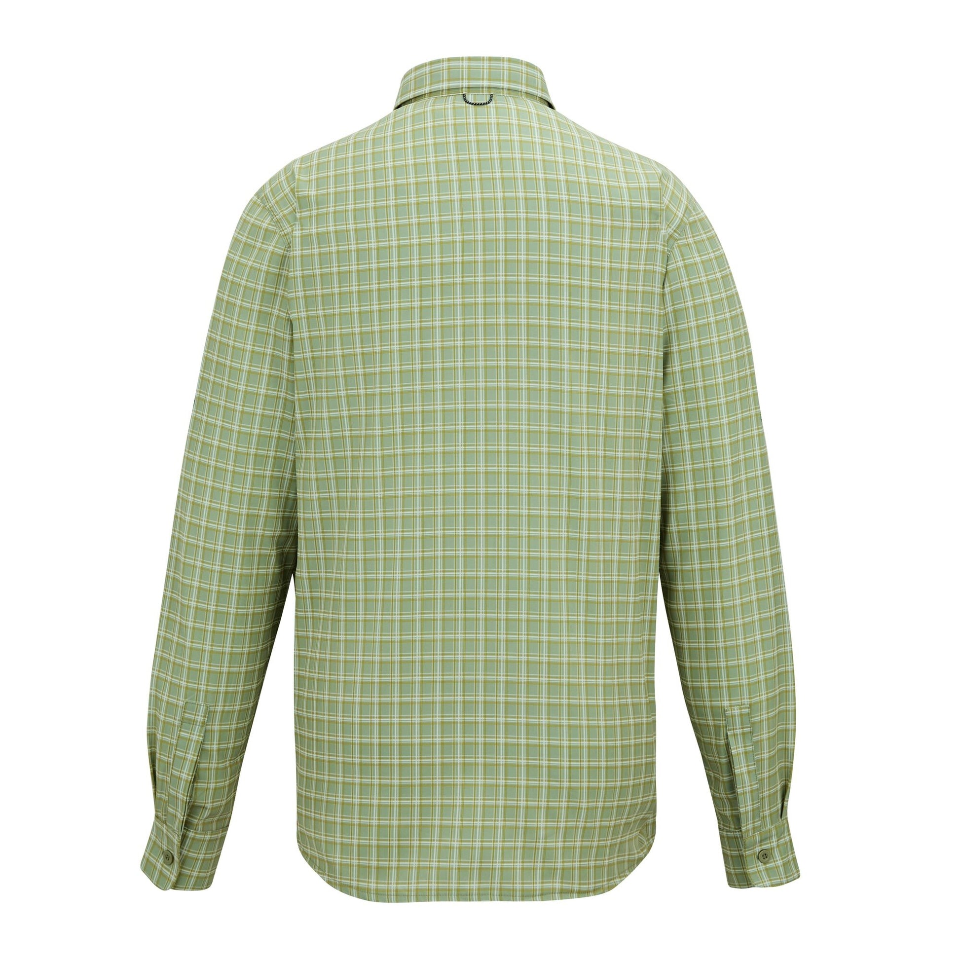 Light Sage - Back - Regatta Mens Checked Insect Repellent Travel Shirt