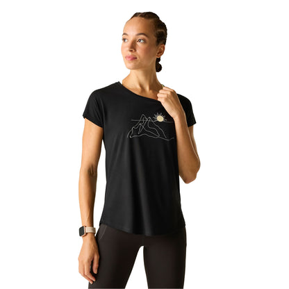 Black - Lifestyle - Dare 2B Womens-Ladies Serenity Linear Mountain T-Shirt