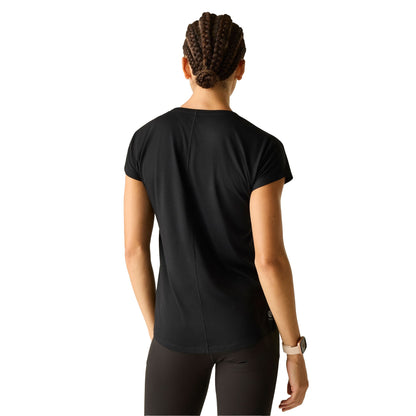 Black - Pack Shot - Dare 2B Womens-Ladies Serenity Linear Mountain T-Shirt