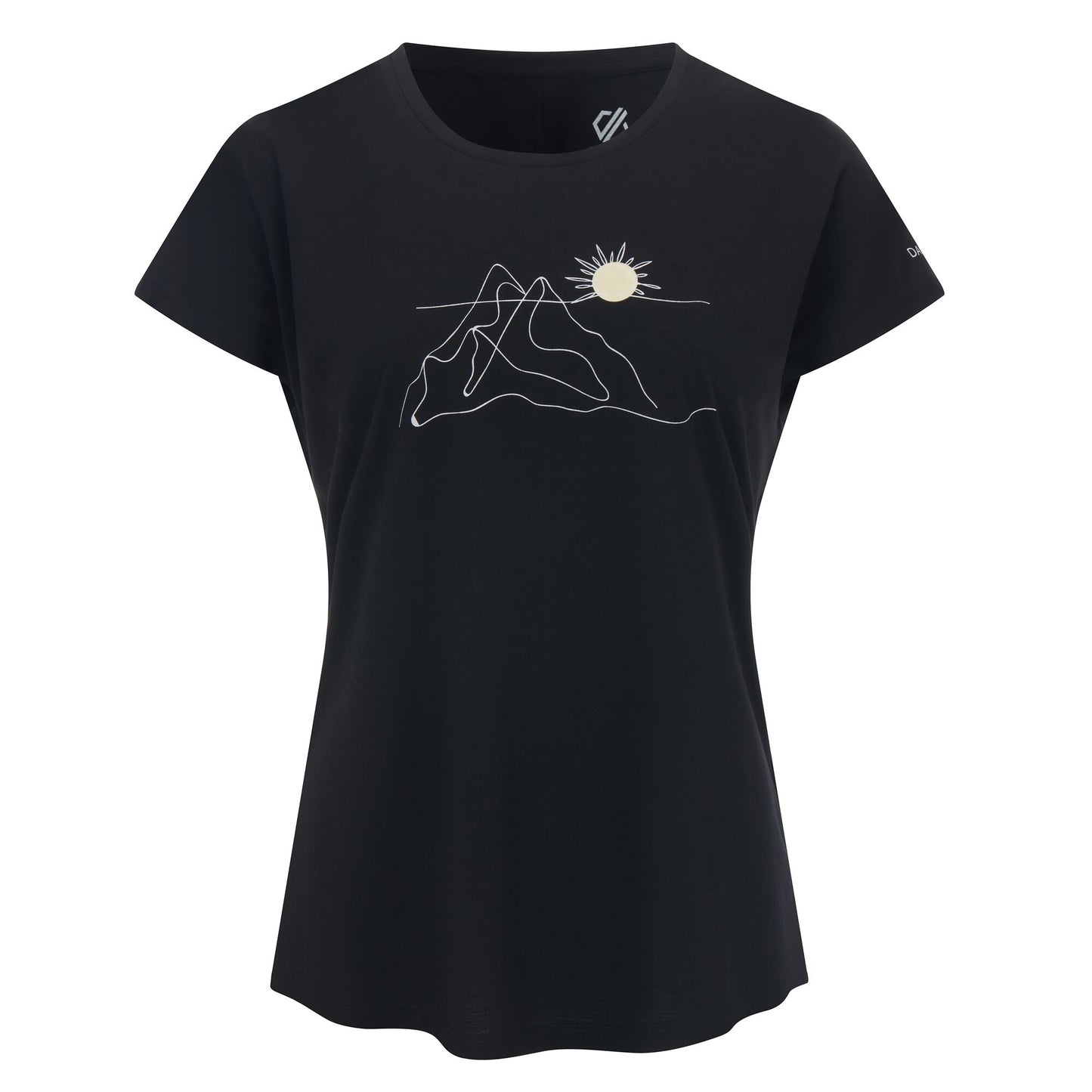 Black - Front - Dare 2B Womens-Ladies Serenity Linear Mountain T-Shirt