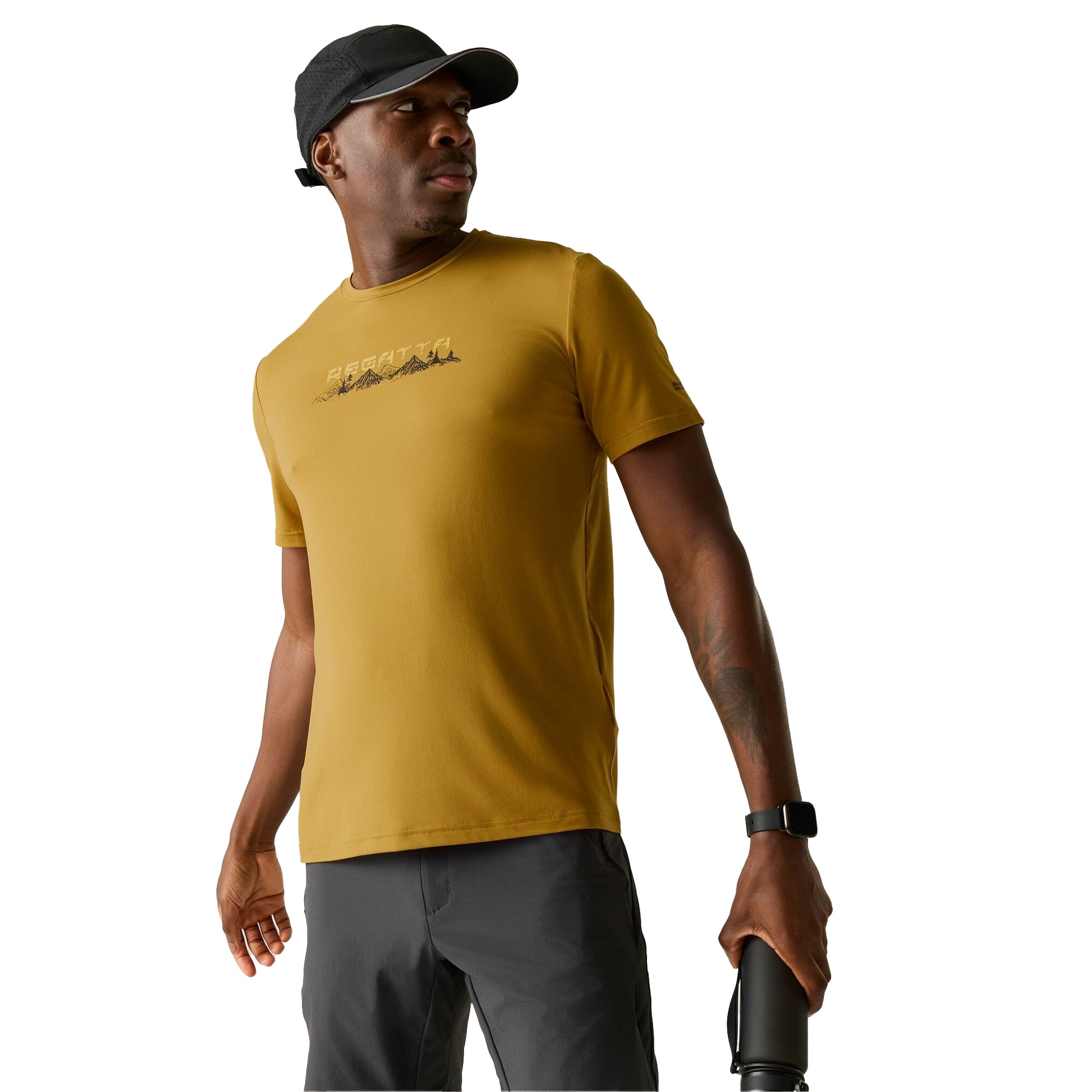 Wood Brown - Lifestyle - Regatta Mens Fingal Mountain T-Shirt