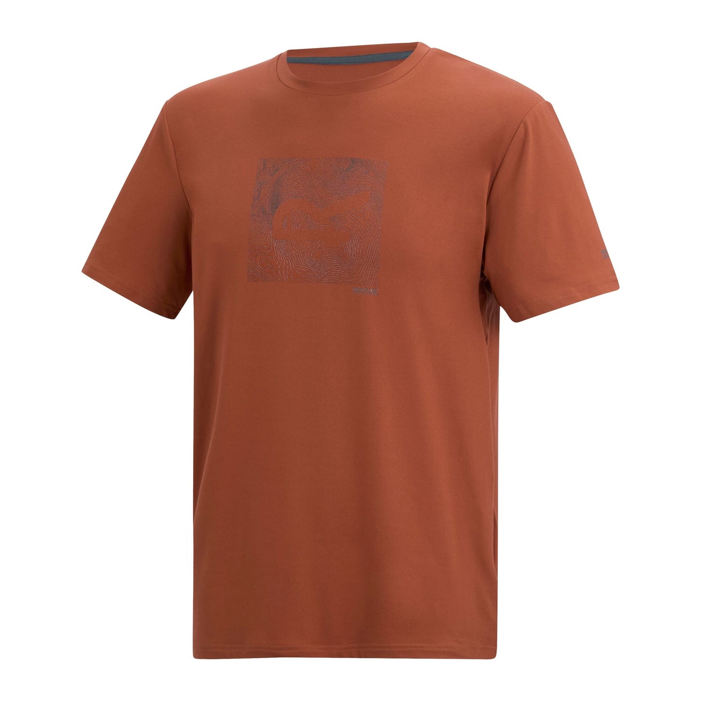 Brick - Side - Regatta Mens Fingal Topographic T-Shirt