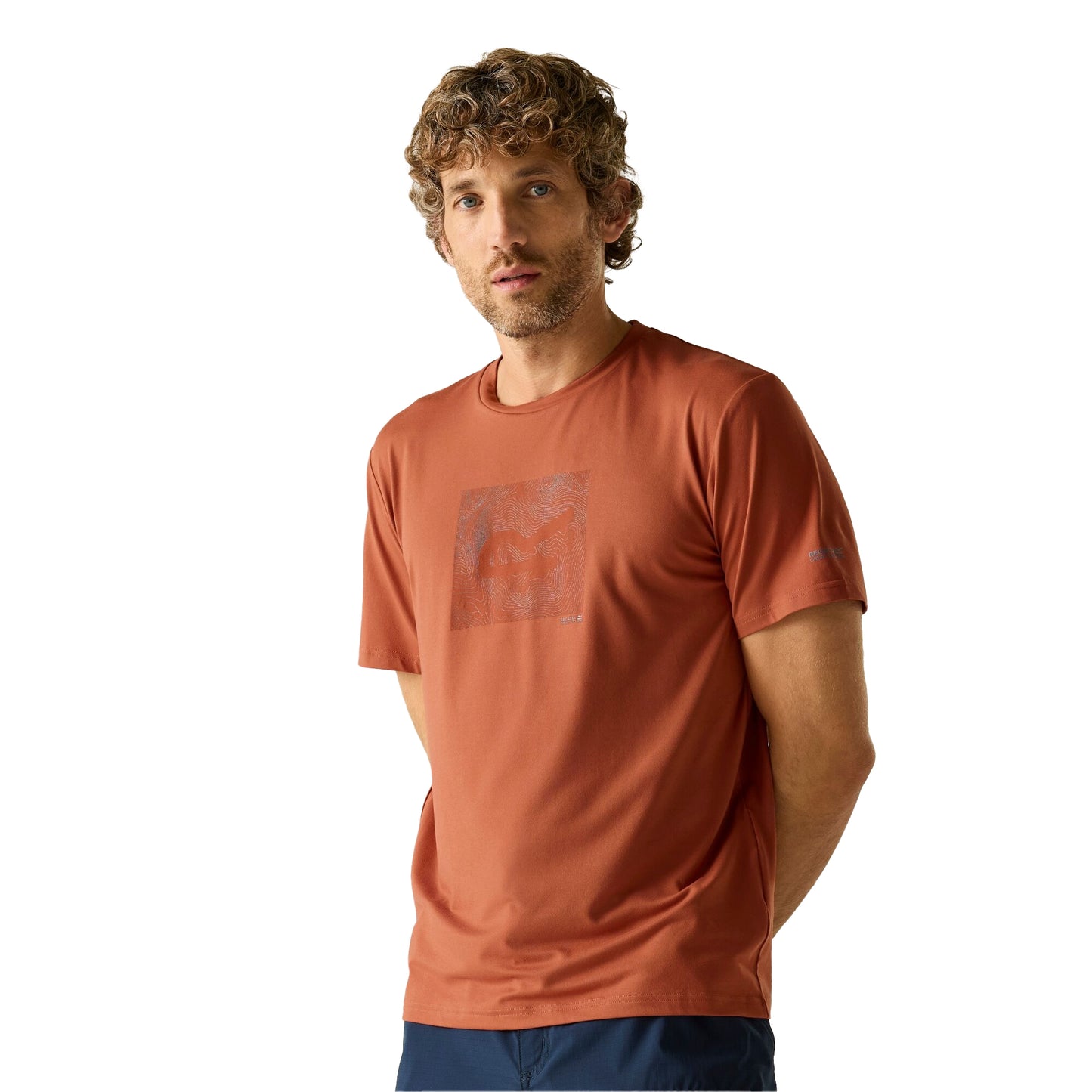 Brick - Lifestyle - Regatta Mens Fingal Topographic T-Shirt