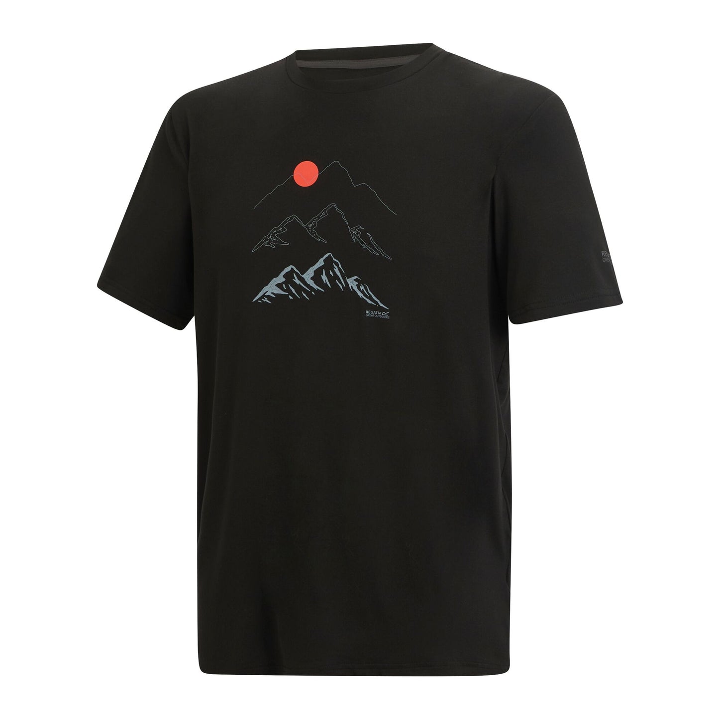 Black - Side - Regatta Mens Fingal Moon Mountain T-Shirt