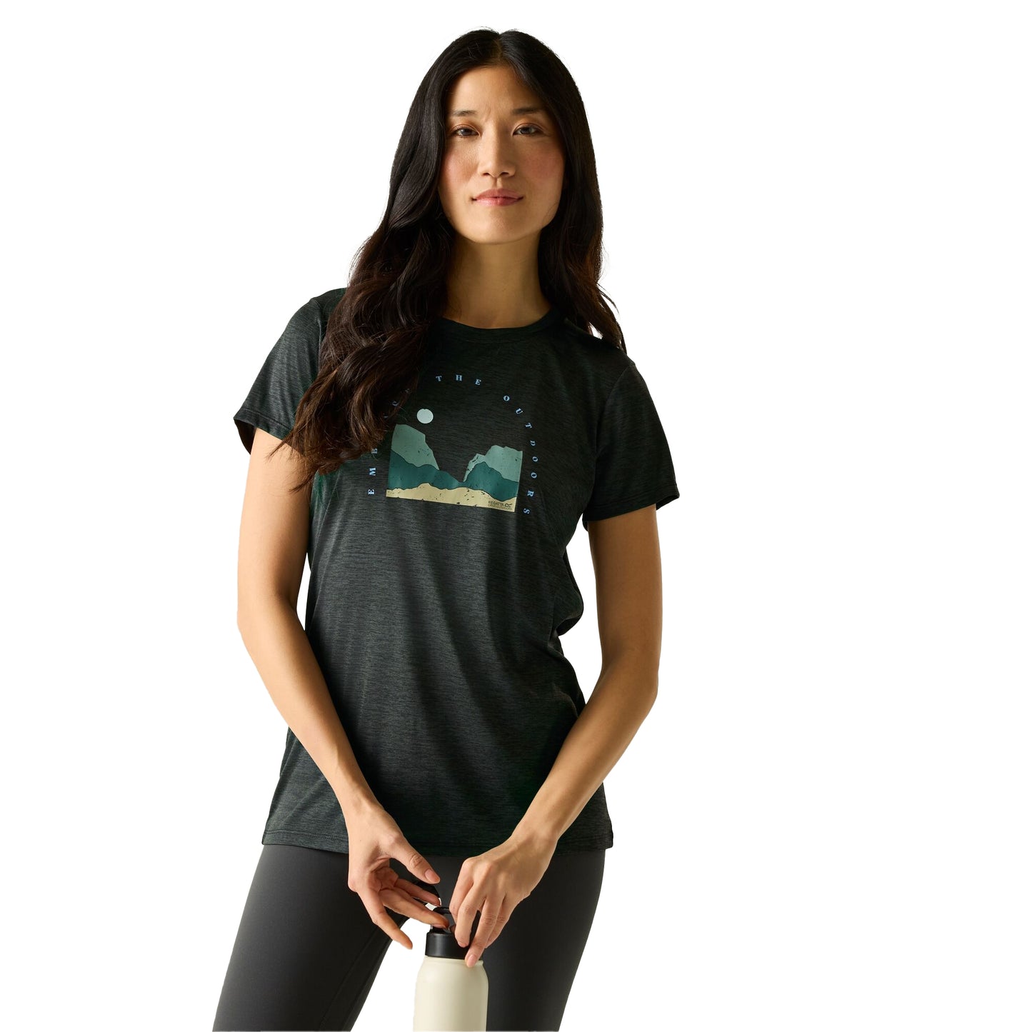 Black Marl - Lifestyle - Regatta Womens-Ladies Fingal Art T-Shirt