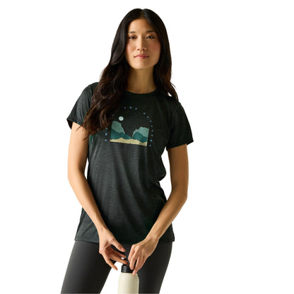 Black Marl - Lifestyle - Regatta Womens-Ladies Fingal Art T-Shirt