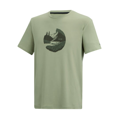 Light Sage - Side - Regatta Mens Fingal Mountain T-Shirt