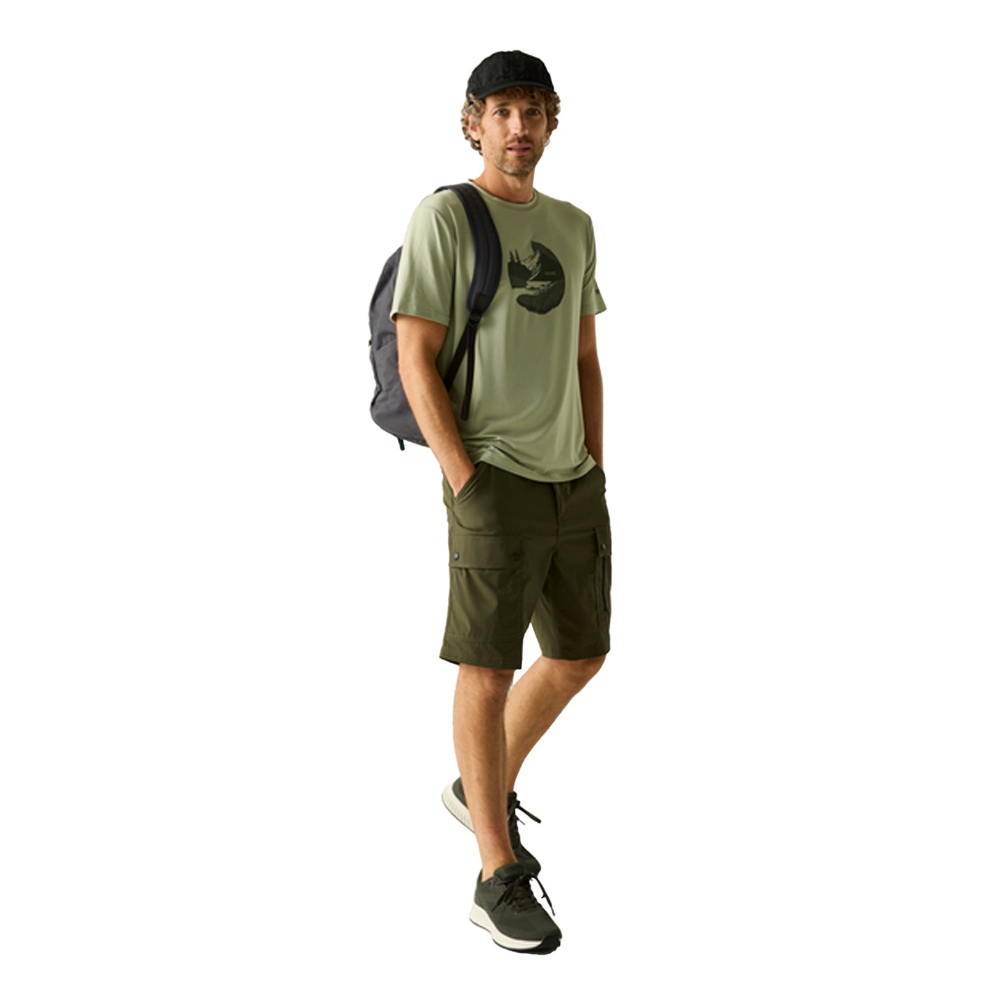 Light Sage - Lifestyle - Regatta Mens Fingal Mountain T-Shirt