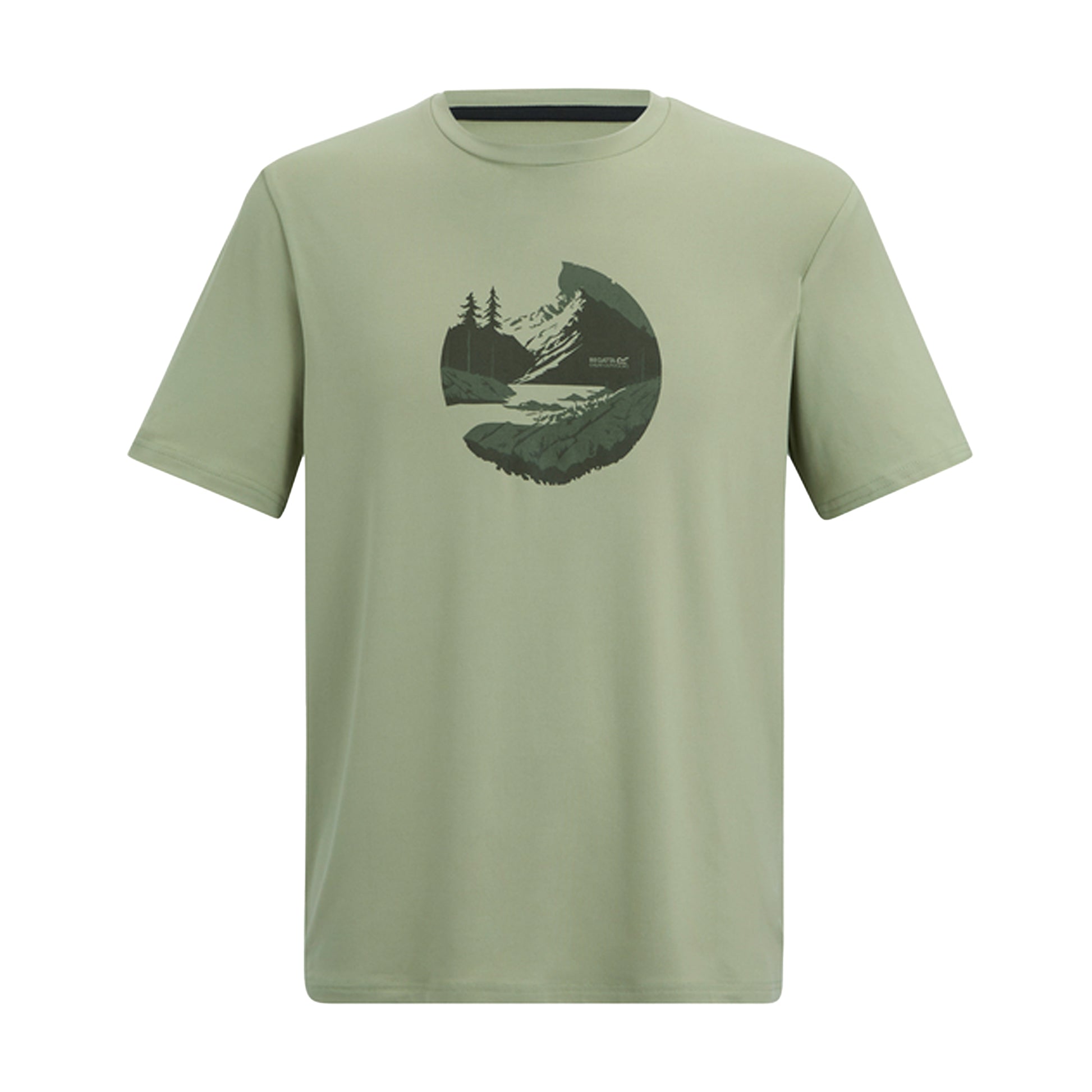 Light Sage - Front - Regatta Mens Fingal Mountain T-Shirt
