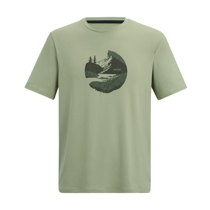 Light Sage - Front - Regatta Mens Fingal Mountain T-Shirt
