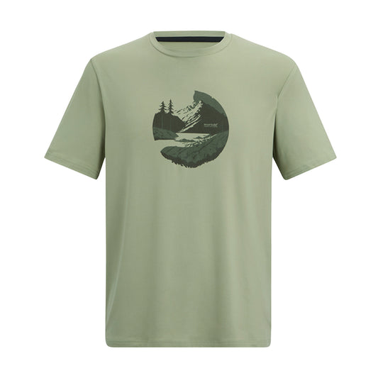 Light Sage - Front - Regatta Mens Fingal Mountain T-Shirt