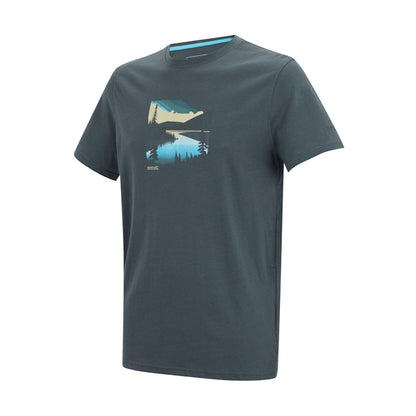 Storm Grey - Side - Regatta Mens Breezed Graphic T-Shirt