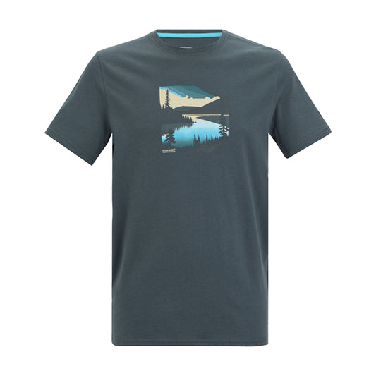 Storm Grey - Front - Regatta Mens Breezed Graphic T-Shirt