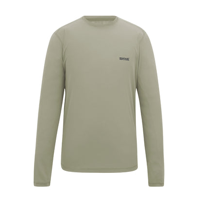Abbeystone - Front - Regatta Mens Mindo Logo Long-Sleeved T-Shirt