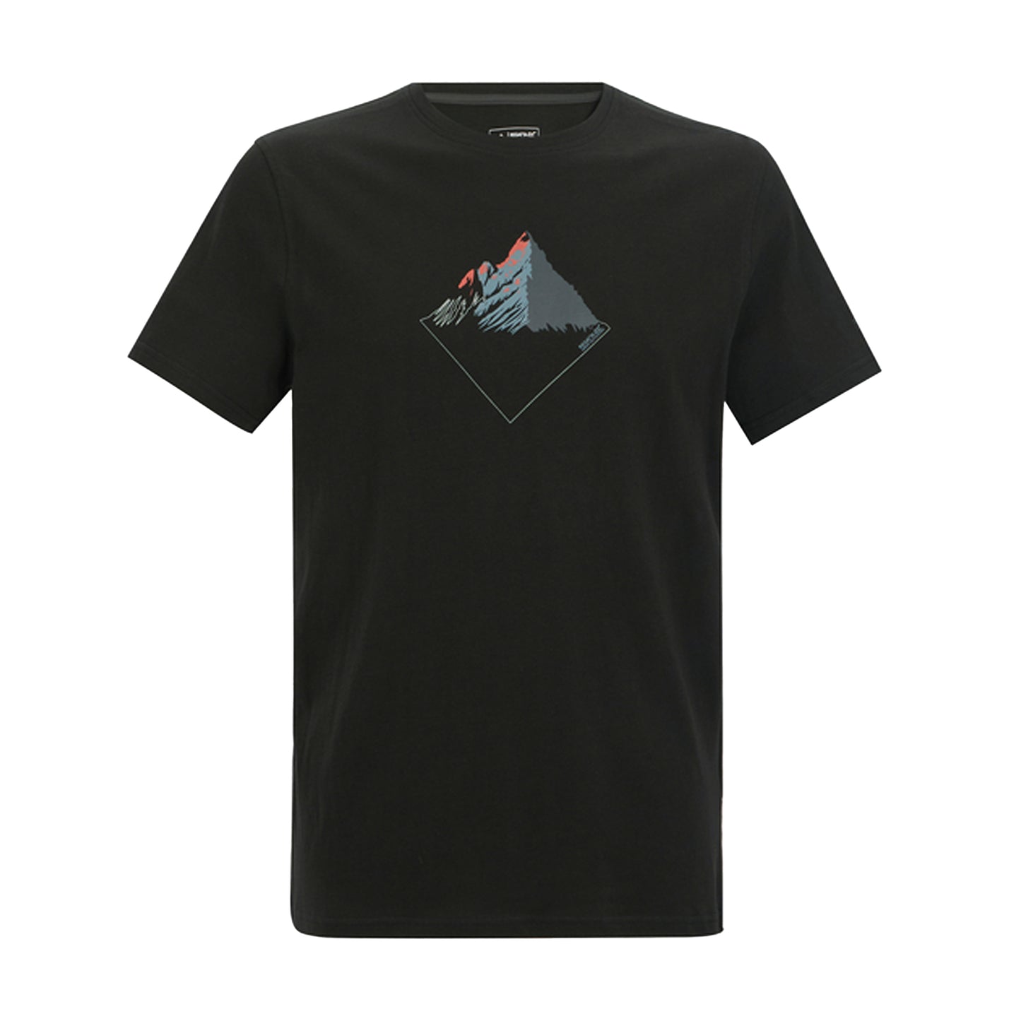 Black - Front - Regatta Mens Breezed Mountain Peaks T-Shirt