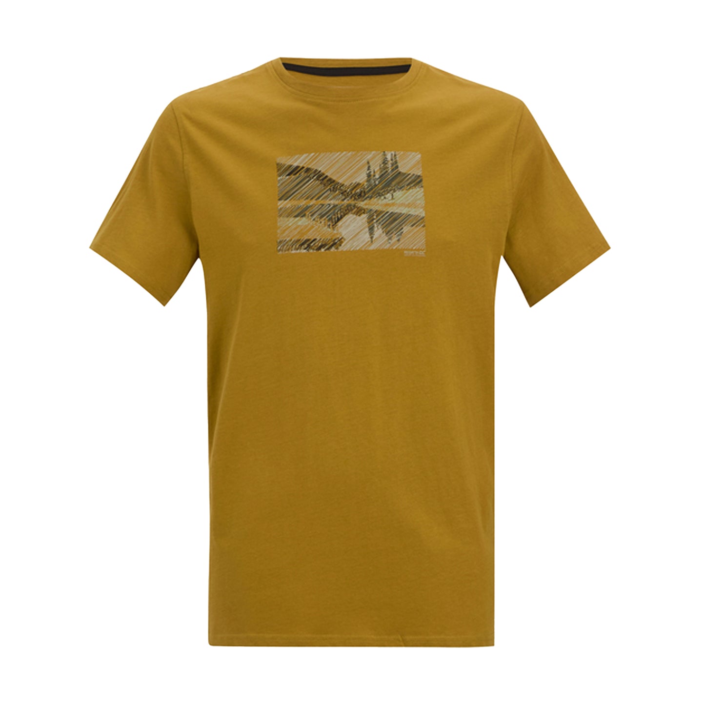 Wood Brown - Front - Regatta Mens Breezed Landscape T-Shirt