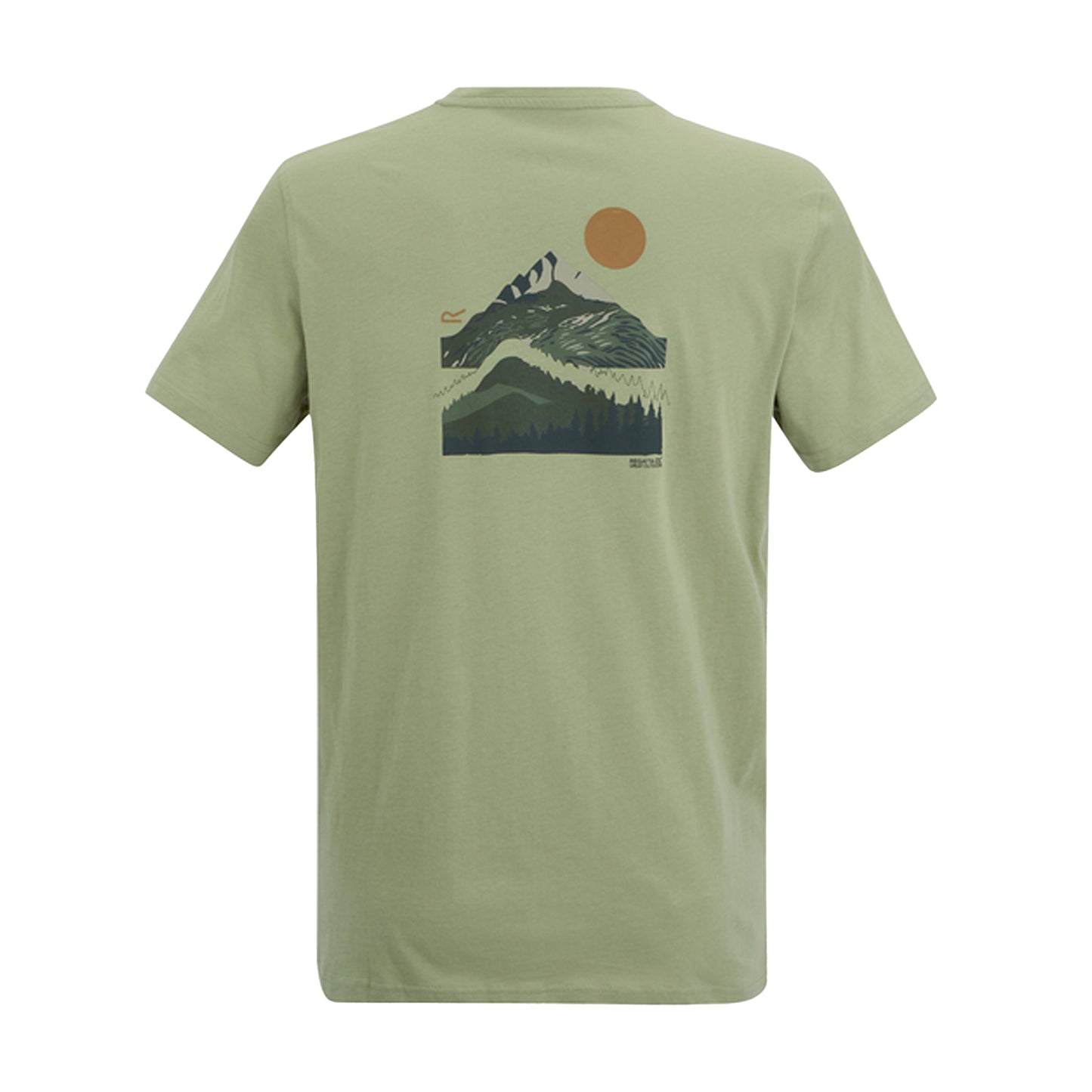 Light Sage - Back - Regatta Mens Breezed Moon Mountain T-Shirt