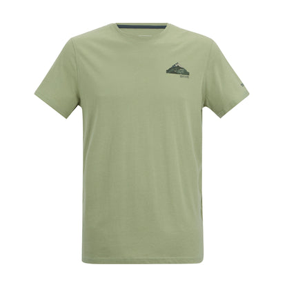 Light Sage - Front - Regatta Mens Breezed Moon Mountain T-Shirt