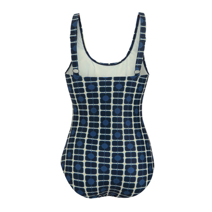 Navy - Back - Regatta Womens-Ladies Orla Kiely Poppy One Piece Swimsuit