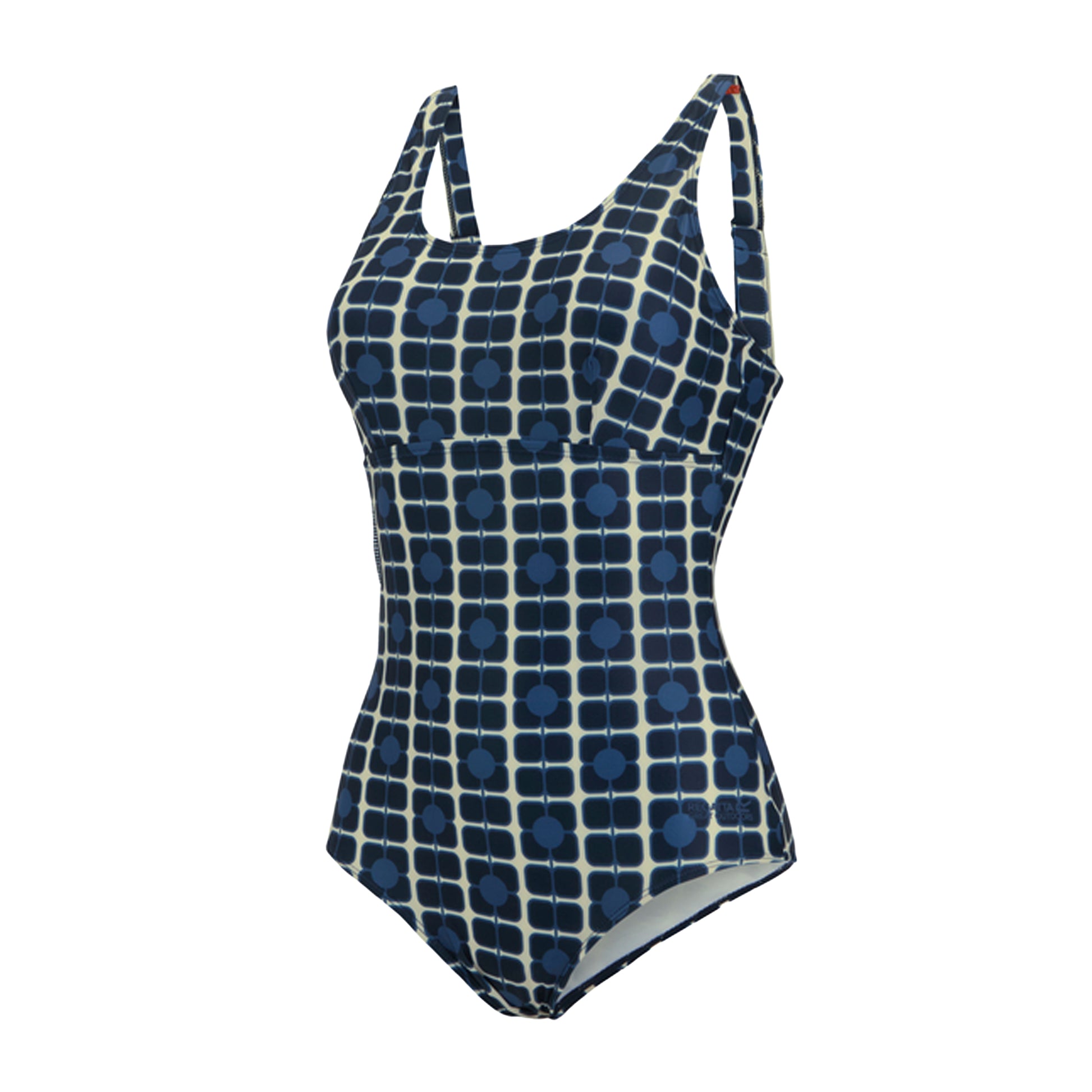 Navy - Side - Regatta Womens-Ladies Orla Kiely Poppy One Piece Swimsuit