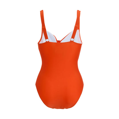 Tangerine Tango - Back - Regatta Womens-Ladies Sakari Tummy Control One Piece Swimsuit