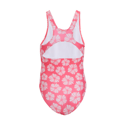 Pink Haze - Back - Regatta Girls Katrisse Floral One Piece Swimsuit