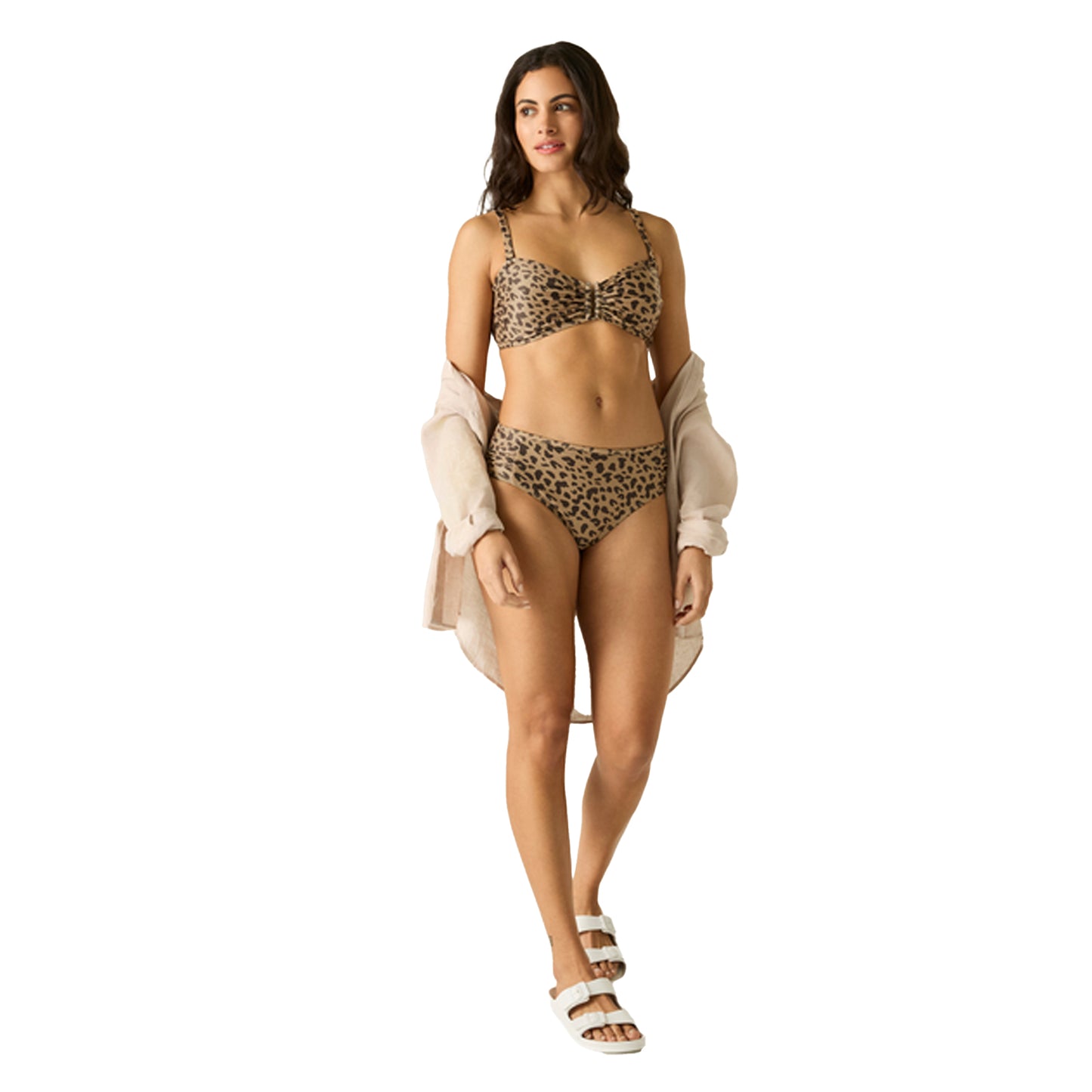 Multicoloured - Lifestyle - Regatta Womens-Ladies Aceana III Leopard Print Bikini Top