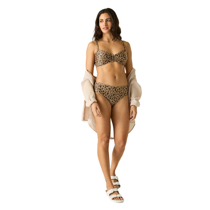 Multicoloured - Lifestyle - Regatta Womens-Ladies Aceana III Leopard Print Bikini Top