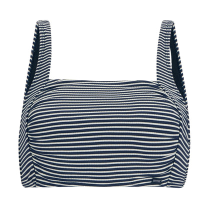 Navy-White - Front - Regatta Womens-Ladies Loria Stripe Bikini Top