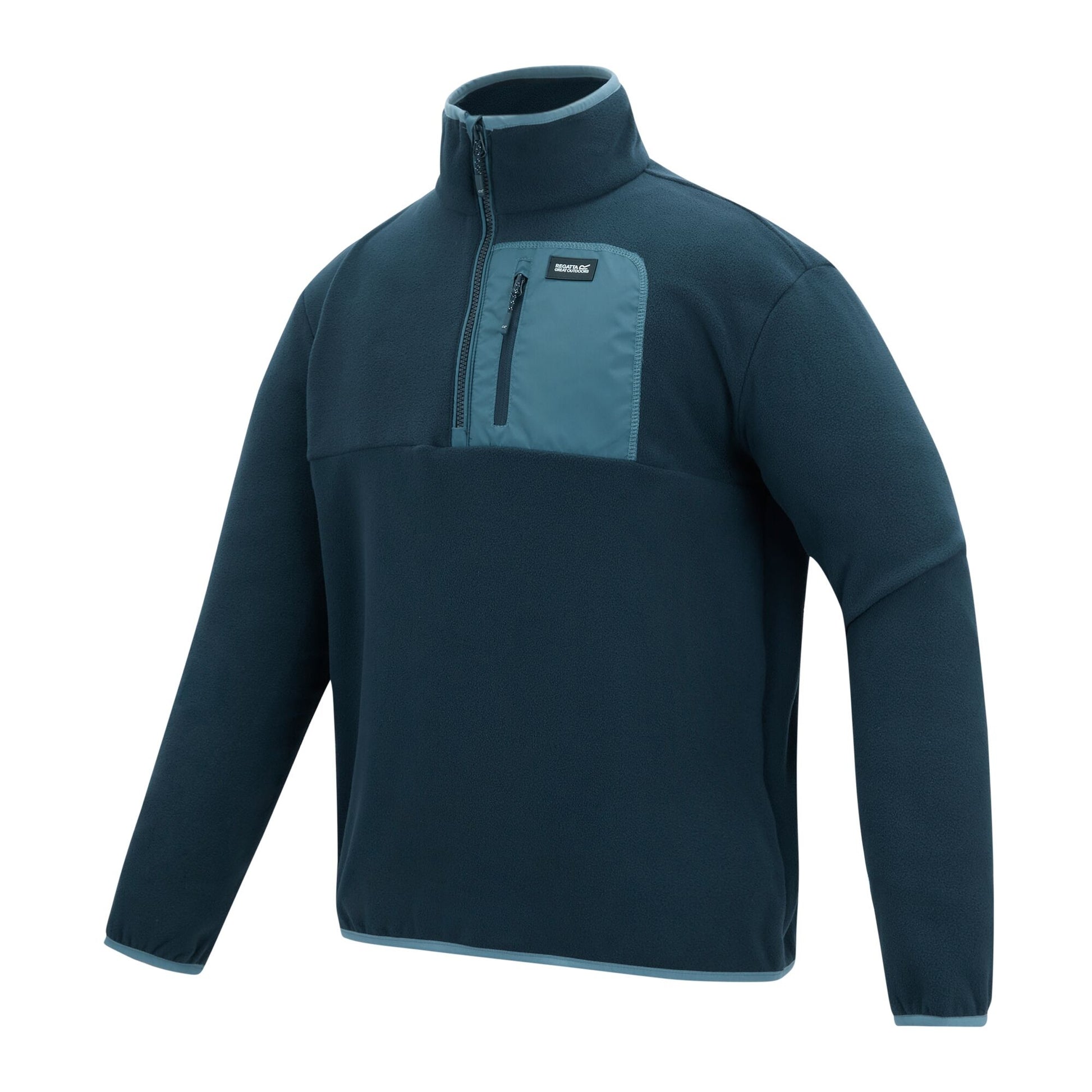 Navy-China Blue - Side - Regatta Mens Frankie Half Zip Fleece Top