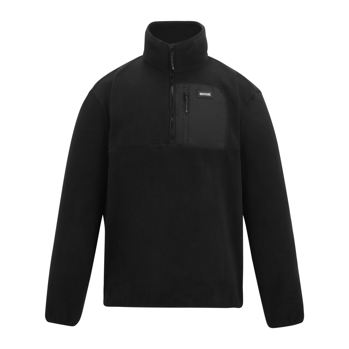 Black-Black - Front - Regatta Mens Frankie Half Zip Fleece Top
