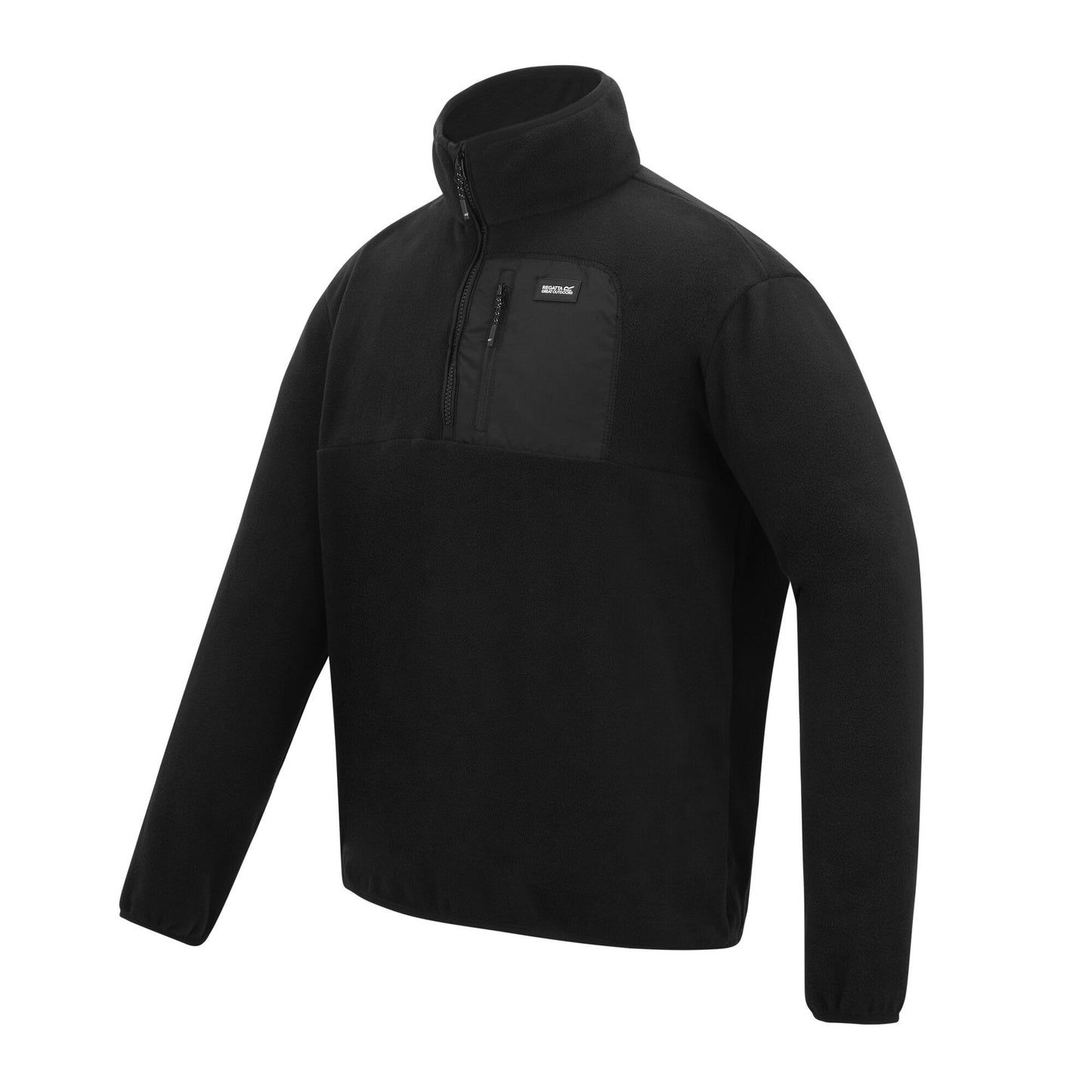 Black-Black - Side - Regatta Mens Frankie Half Zip Fleece Top
