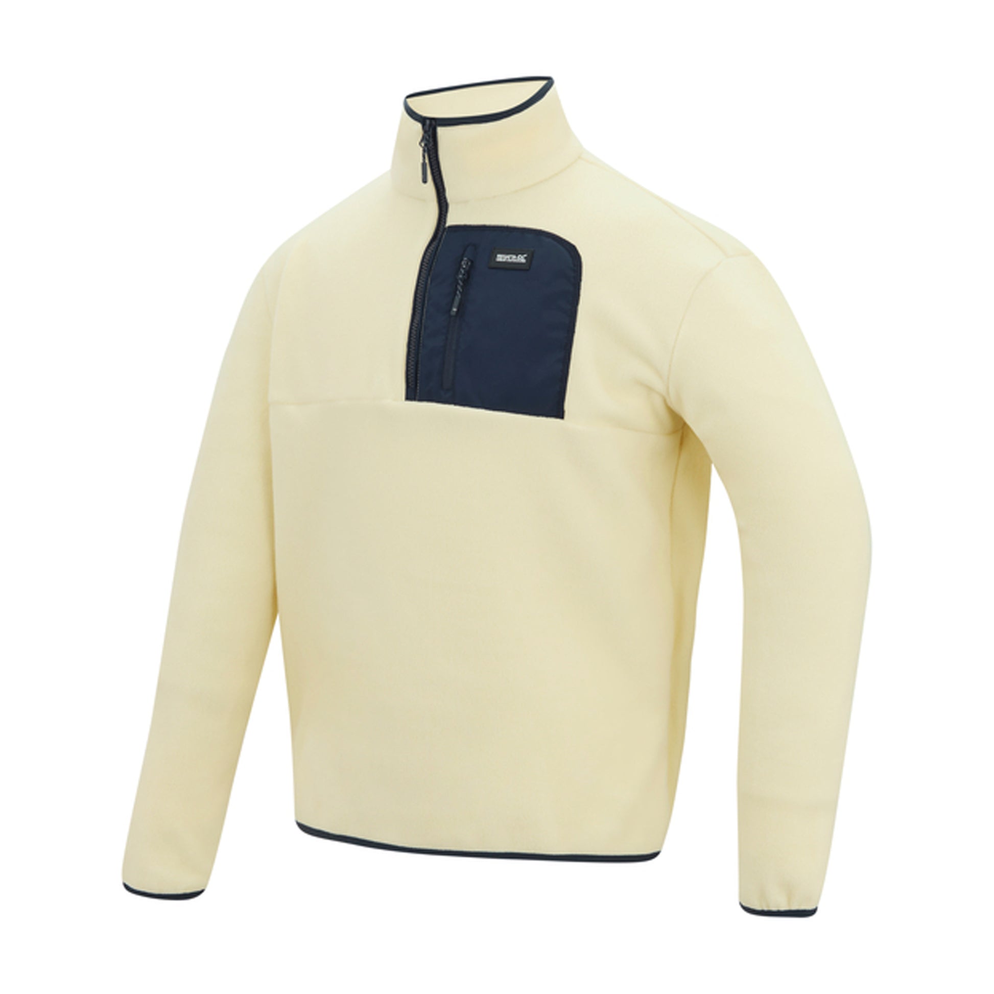 White Stone-Navy - Side - Regatta Mens Frankie Half Zip Fleece Top