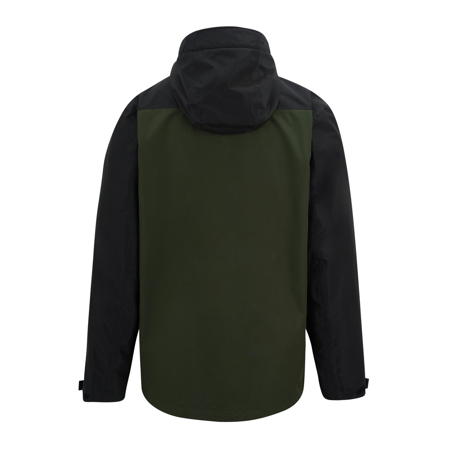 Khaki Green-Black - Back - Regatta Mens Calderdale Colour Block Waterproof Jacket