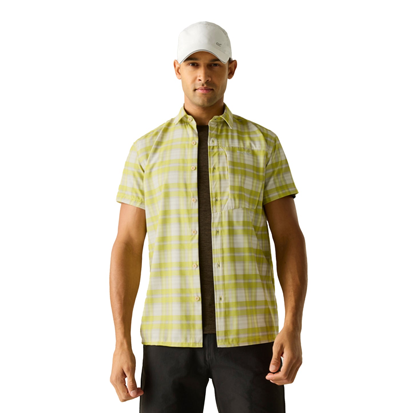 Dark Tang - Lifestyle - Regatta Mens Checked Insect Repellent Short-Sleeved Travel Shirt